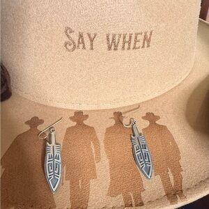 Native Signed Sterling Silver Feather Dangles